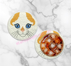 Cat Face 1 Coaster with Satin Edge