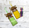 Highland Cow Crayon Holder