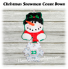 In The Hoop Snowman Christmas Countdown Embroidery Machine Design