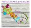 Peace and Hearts Bow Holder In the Hoop Design