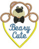 Valentine Bear Boy Applique Design Set