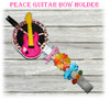 In The Hoop Peace Symbol with Guitar Bow Holder Embroidery Machine Design