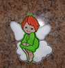 In The Hoop Angel Boy on Cloud Christmas Ornament Embroidery Machine Design