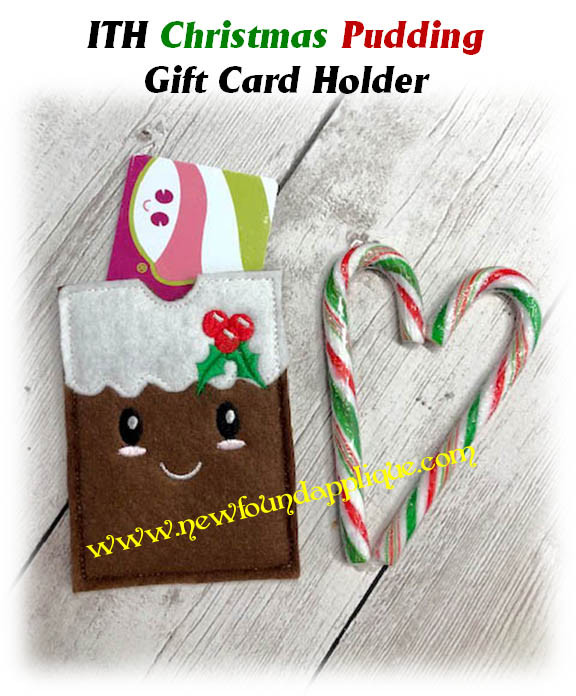 In The Hoop Christmas Felt Gift Card Holder Embroidery machine Design