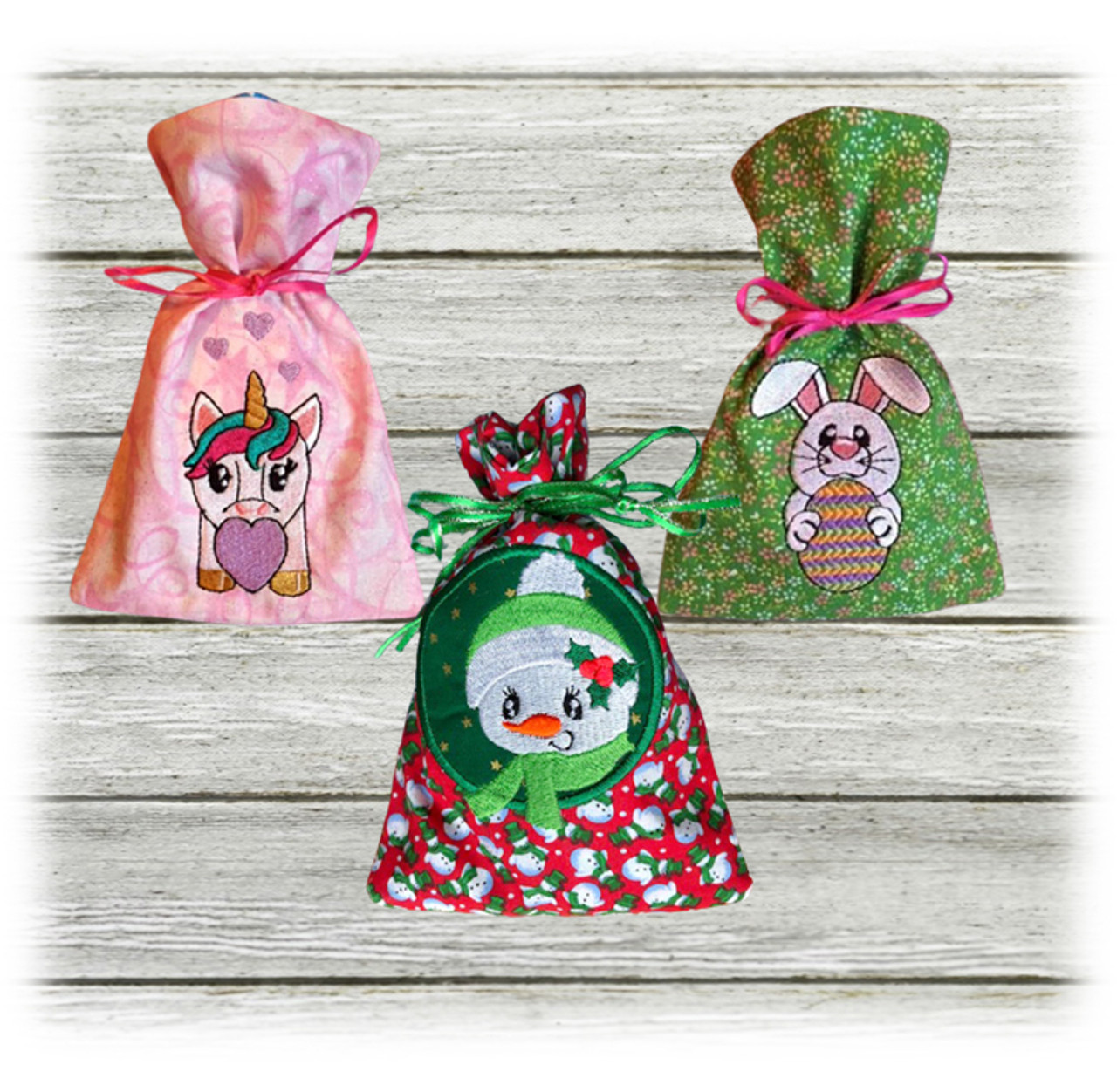 Children's Draw-String Fabric Bag - Pink Panda – WomanCraft Gifts