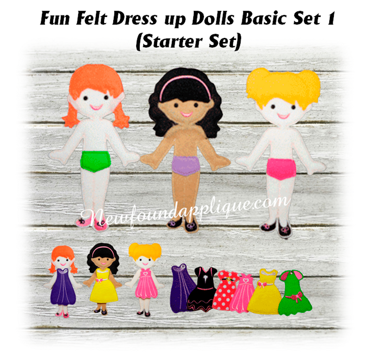 Felt dress up dolls sales
