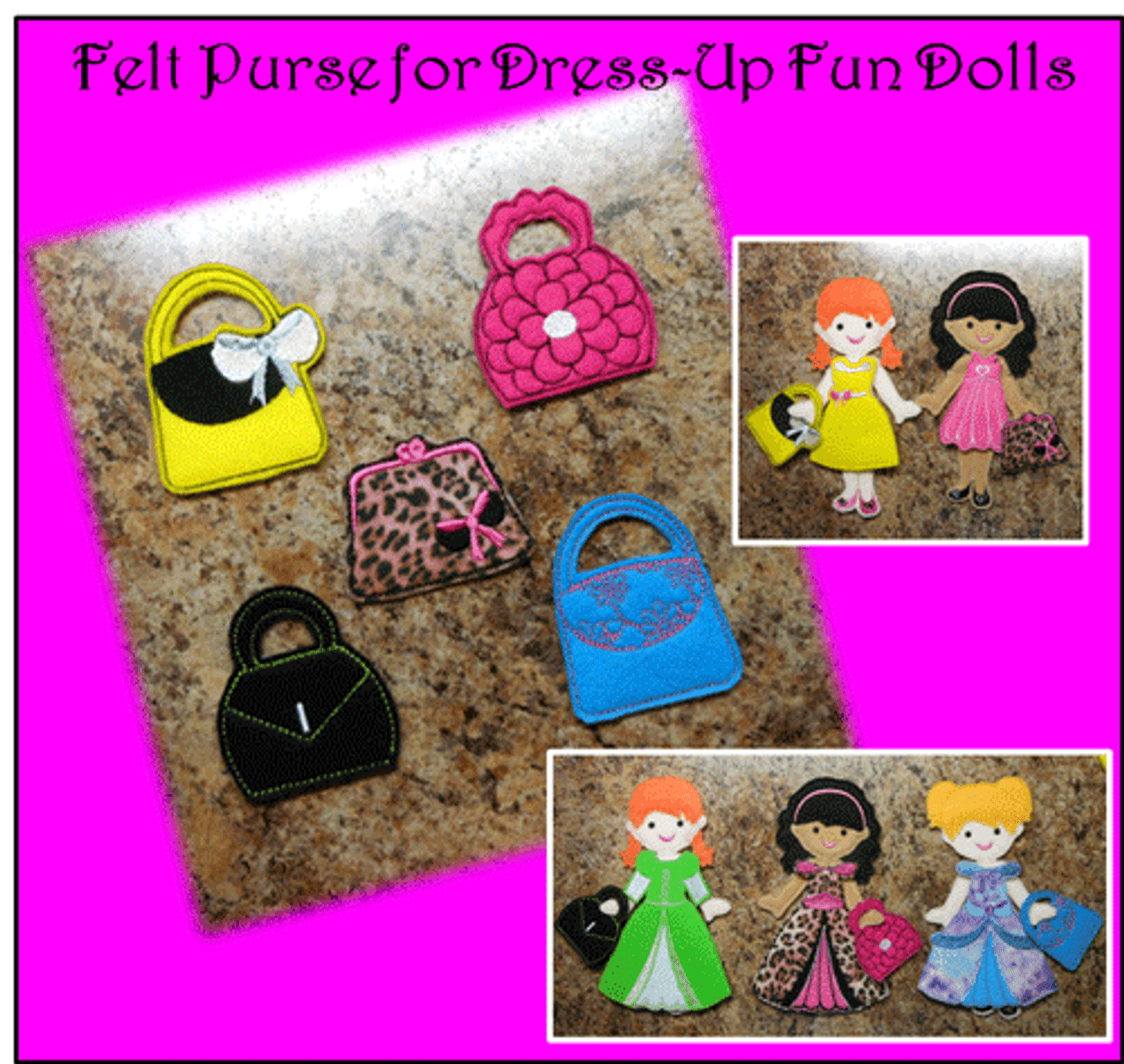 Free Barbie Doll Purse Patterns – Recycled Plastic Cassette Tape | My  Recycled Bags.com