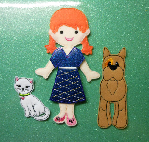 In the Hoop Felt Play Pets Embroidery Machine Design Set