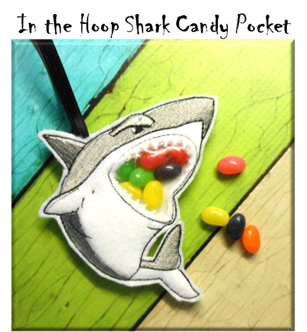 In the hoop Shark Sticky Note Holder Embroidery Machine Design - Newfound  Applique