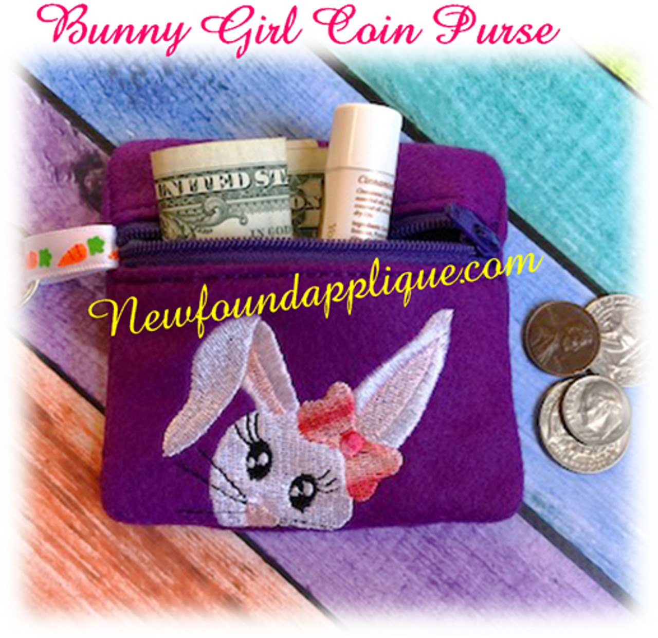 Buy Bunny Rabbit Coin Purse Small Zipper Pouch Cute Gift for Easter Online  in India - Etsy