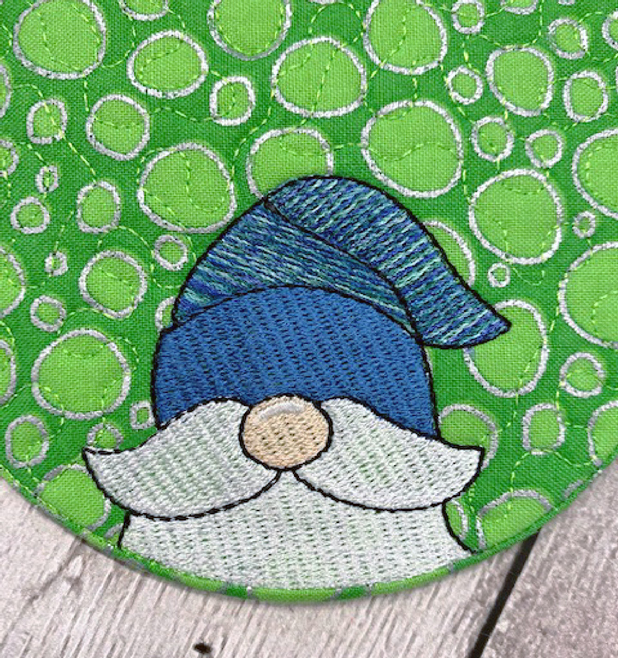 In the Hoop Gnome Quilted Coaster Embroidery Machine Design -  Hong Kong