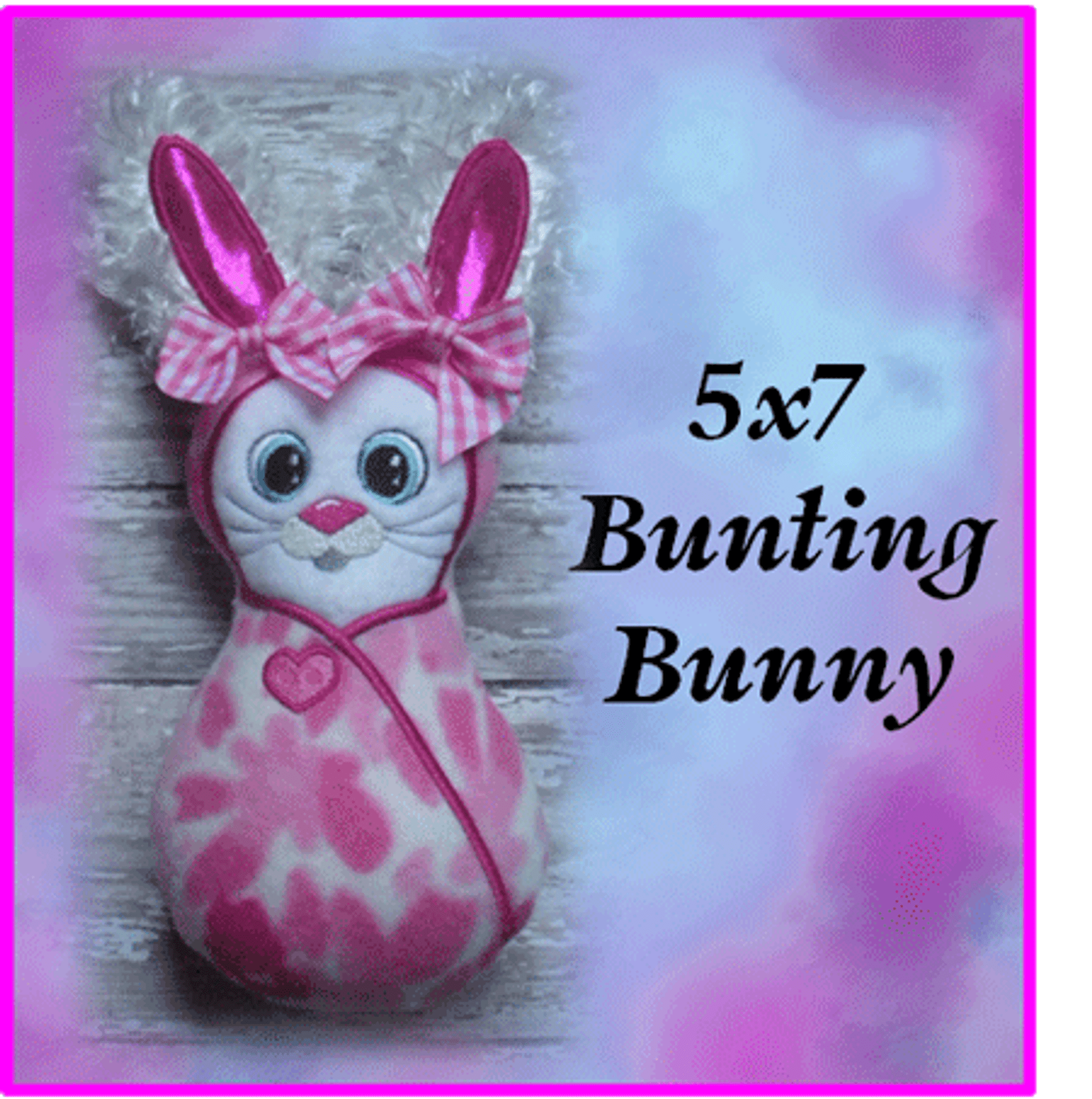 In the hoop bunting bunny embroidery machine stuffed design  newfound In the hoop bunting bunny embroidery machine stuffed design  newfound