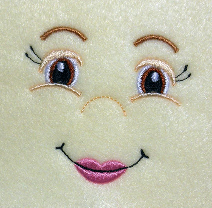 Doll Face Embroidery Machine Design Set Newfound Applique