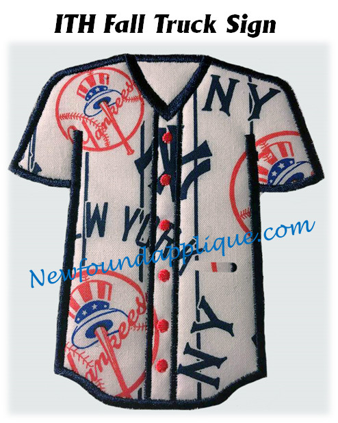 Jersey With Buttons Applique Embroidery Machine Design Newfound Applique