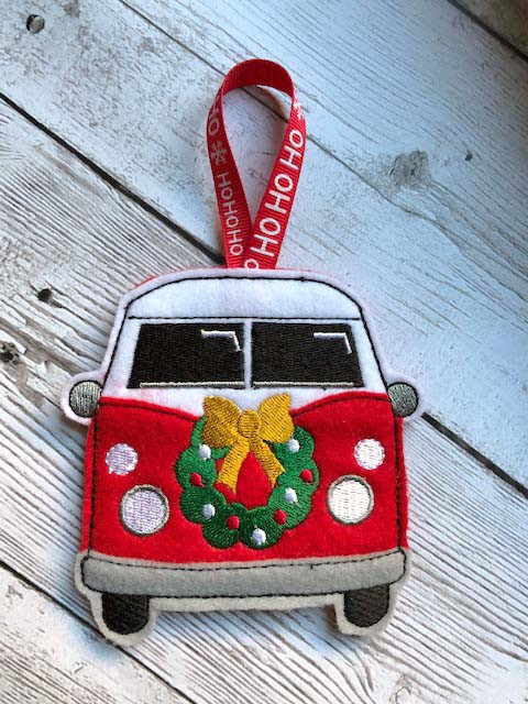 In the Hoop Xmas Van Ornament/Gift Card Holder Embroidery Machine