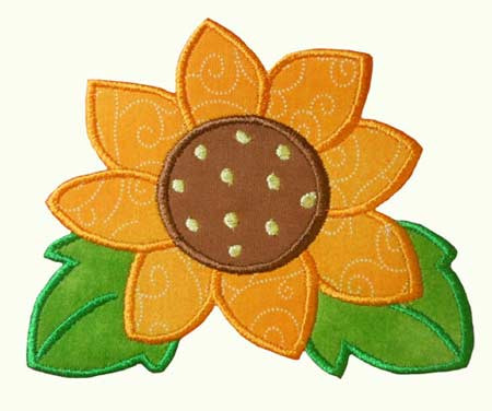 Flower Applique Sunflower Design Newfound Applique
