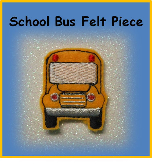 In The Hoop School Bus Felt Piece
