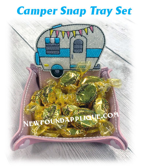 In The Hoopn Camper Snap Tray Embroidery Machine Design Set