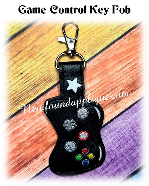 In The Hoop Game Control Key Fob Embroidery Machine Design