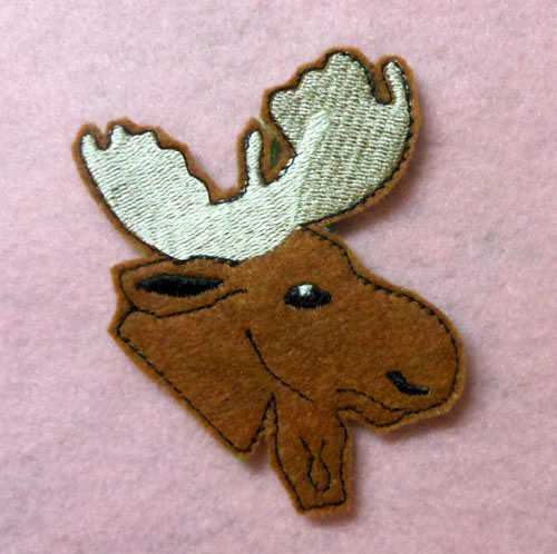 In The Hoop Moose Feltie Embroidery Machine Design