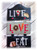 In The Hoop LIVE LOVE EAT Wall Hanging Embroidery Machine Design