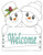 In The Hoop Snowman Welcome Sign Embroidery Machine Design