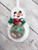 In The Hoop Snowman Candy Dome Holder Embroidery Machine Design