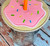 In The Hoop Donut with Sprinkles Glass Cover Embroidery Machine Design