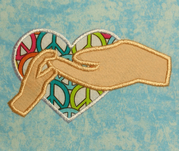 Loving Hands Applique 4 Embroidery Machine Design