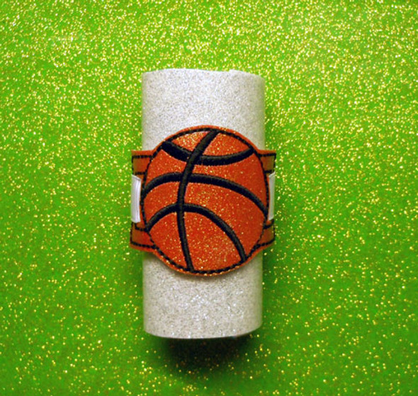 In The Hoop Ribbon Slider Bracelet Basketball Embroidery Machine Design