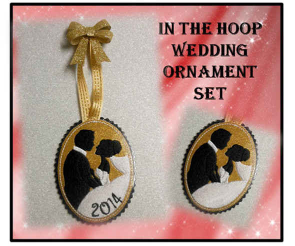 In The Hoop Wedding Ornament Embroidery Machine Design Set