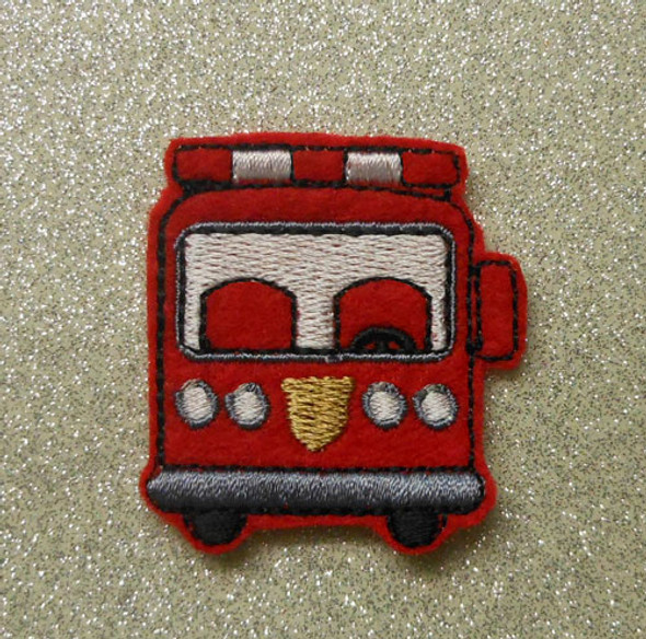 In The Hoop Fire Truck Felt Pc Embroidery Machine Design Set