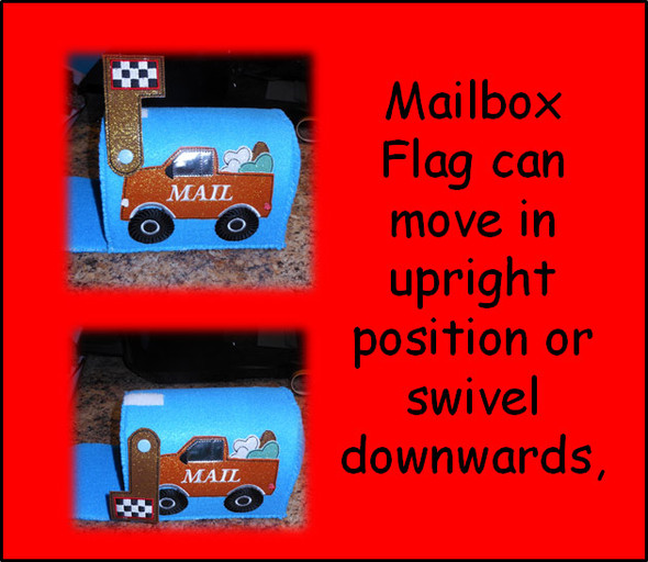 Truck Mailbox Embroidery Machine Design Set for 5x7 Hoop