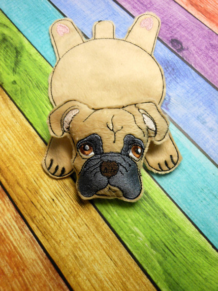 In The Hoop Pug Coaster Embroidery Machine Design