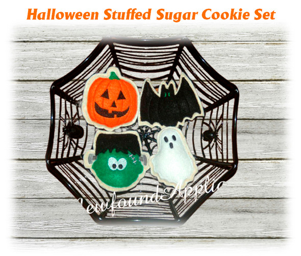 In the Hoop Halloween Sugar Cookie Felt Play Food Embroidery Machine Design