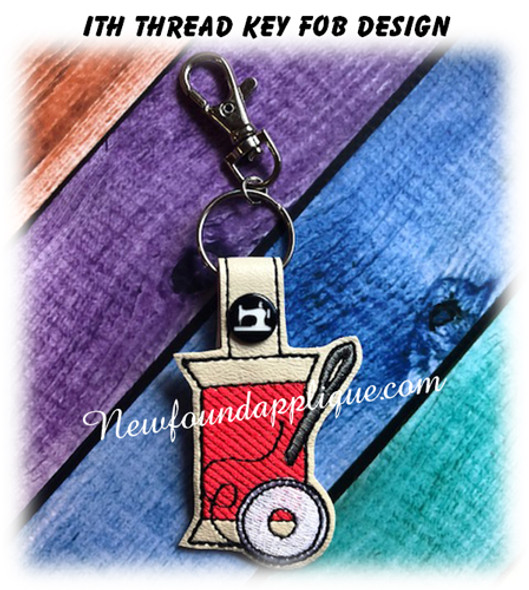 In The Hoop Thread Key Fob Embroidery Machine Design