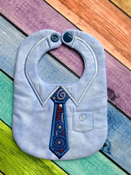 In The Hoop Shirt N Tie Bib Embroidery Machine Design