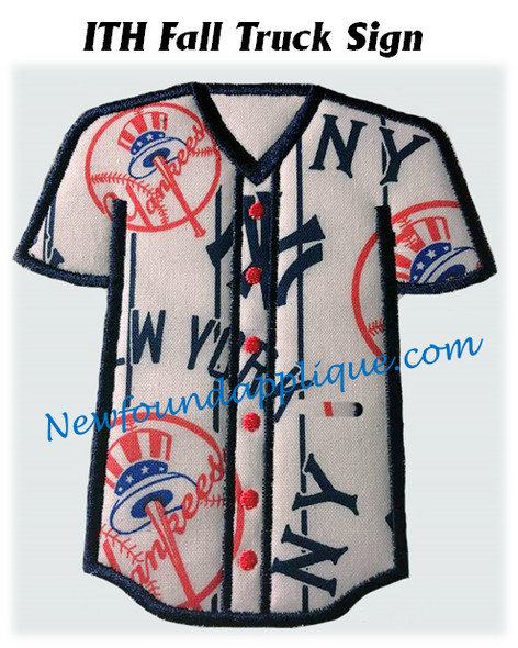 Jersey With Buttons Applique Embroidery Machine Design