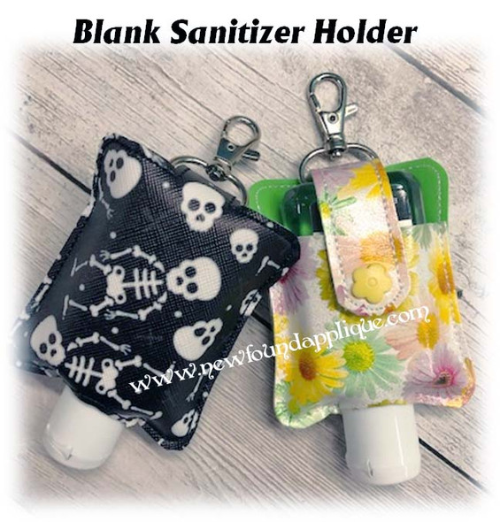 In The Hoop Blank Sanitizer Holder Embroidery Machine Design