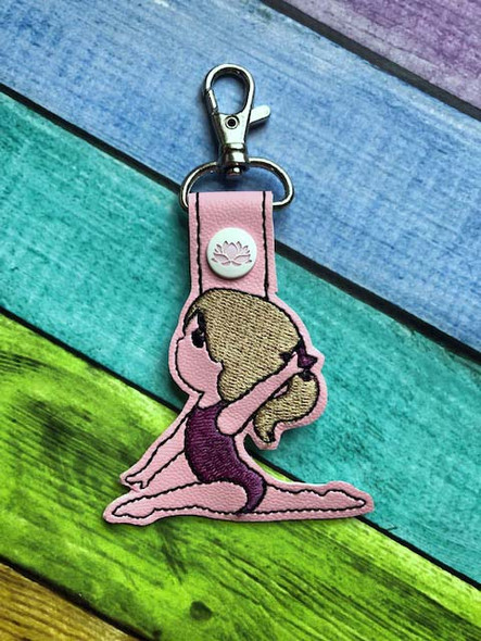 In The Hoop Little Gymnat Key Fob Embroidery Machine Design