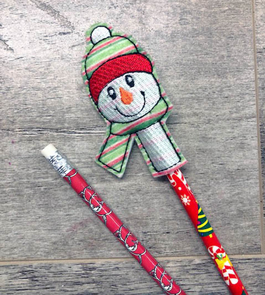 In The Hoop Snowman Pencil Topper 2019 Embroidery machine design