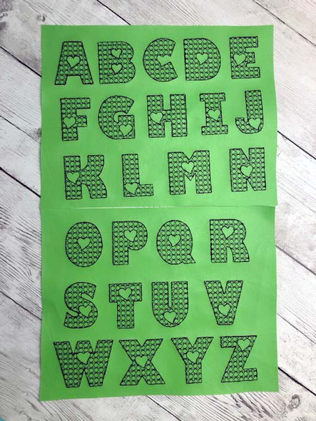 Love Alphabet Font Embroidery Machine Design Set