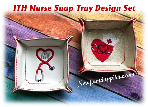 In The Hoop Nurse/Medical Snap Tray Embroidery Machine design