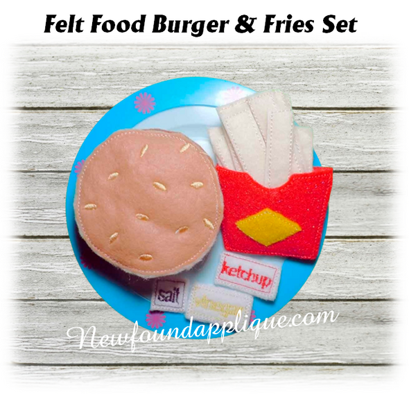 Burger & Fries Felt food
