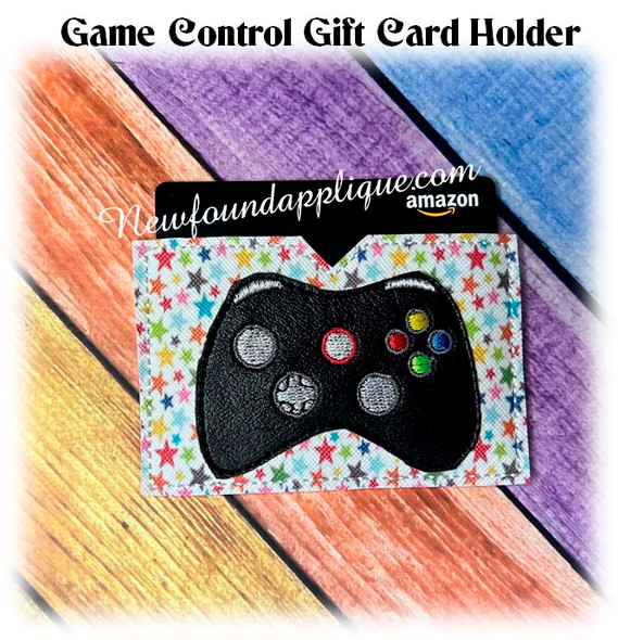 In the Hoop Game Control Gift Card Holder Embroidery Machine Design
