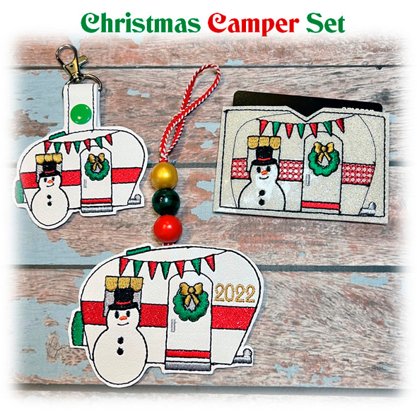 In The Hoop Christmas Camper Embroidery Machine Design Set In The Hoop Christmas Camper Embroidery Machine Design Set