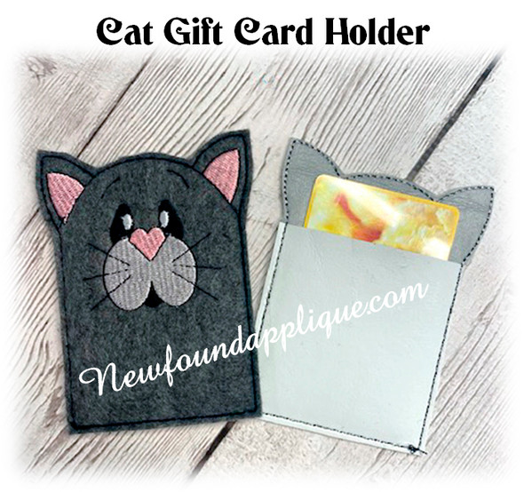 ITH Cat Rev Gift Card Embroidery Machine Design