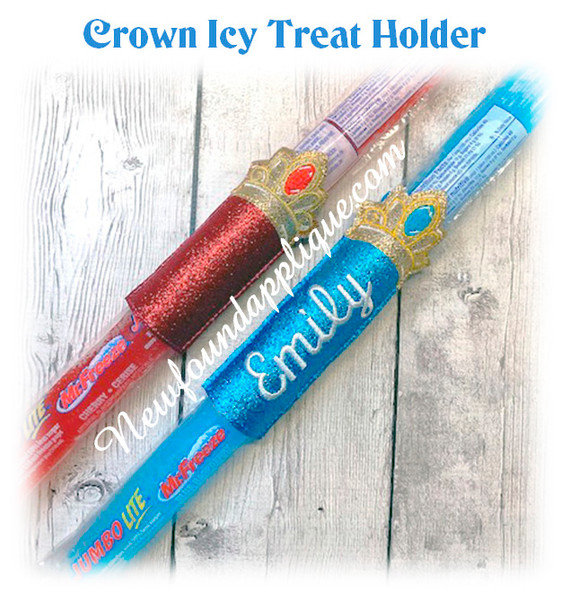 In The Hoop Crown Icy Treat Holder Embroidery Machine Design