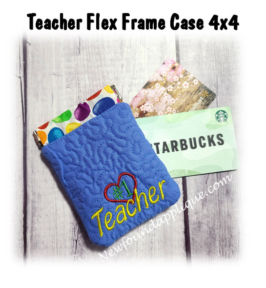 In The Hoop Flex Frame Teacher Embroidery Machine Design
