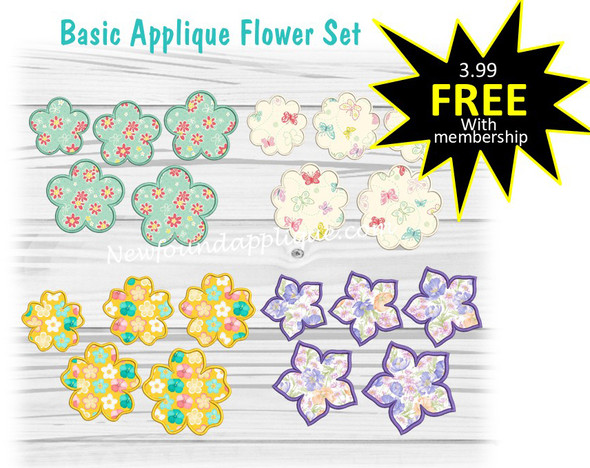 Basic Applique Flower Set